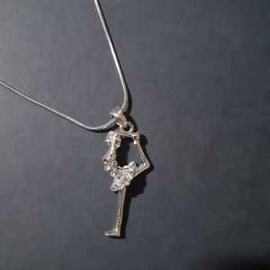 Silver charm necklace